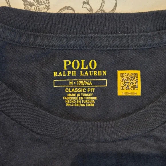 Ralph Lauren POLO Baseball Graphic Navy Classic Fit Tee Size M - Picture 3 of 5